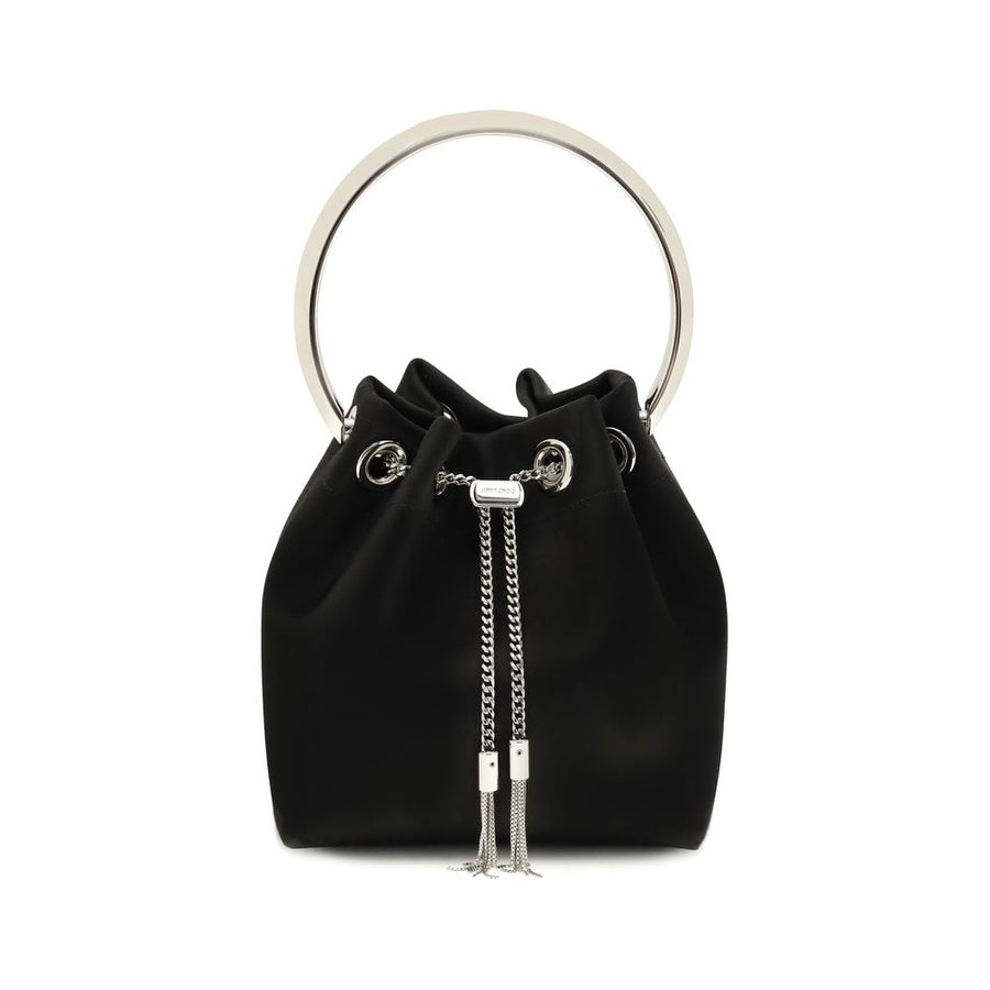 Jimmy Choo 80% Cotton bucket bag in black