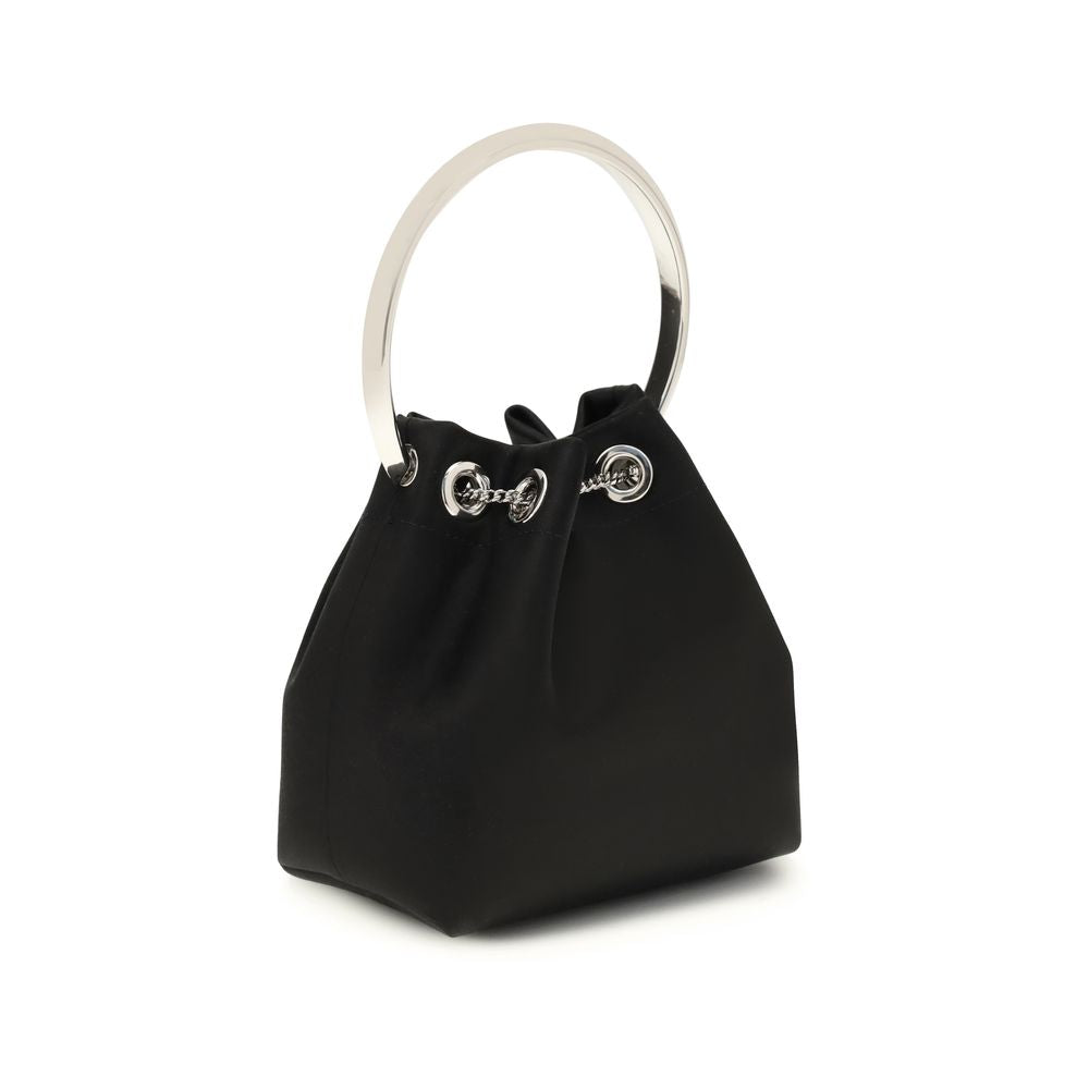 Jimmy Choo 80% Cotton bucket bag in black — view 3