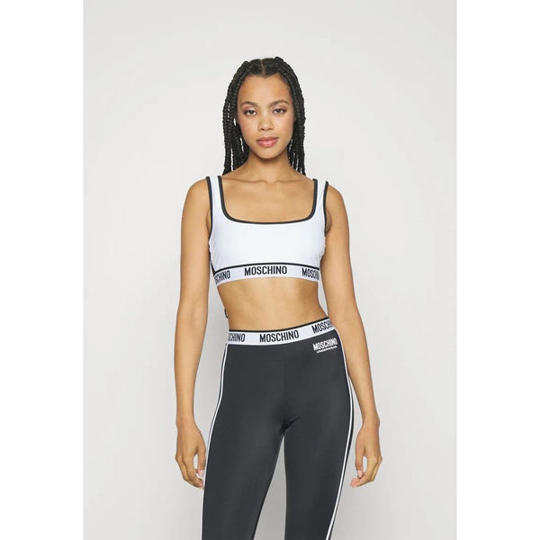 Moschino 78% Polyamide sports bra in white