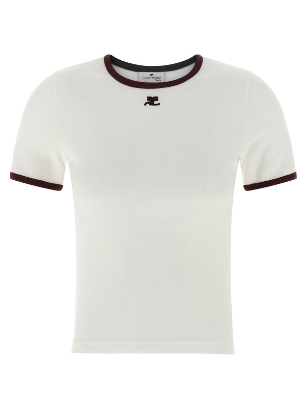CourrèGes 100% Cotton t-shirt in white