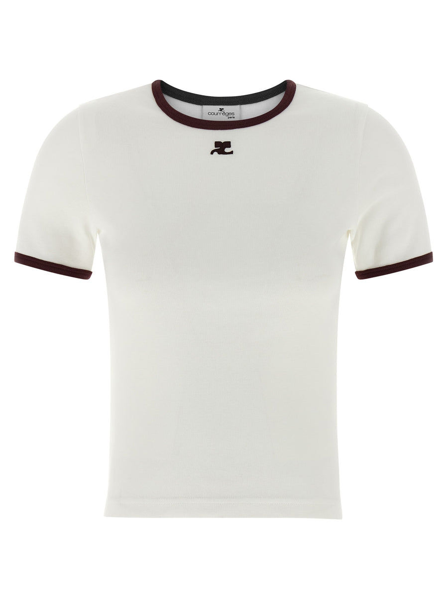 CourrèGes 100% Cotton t-shirt in white