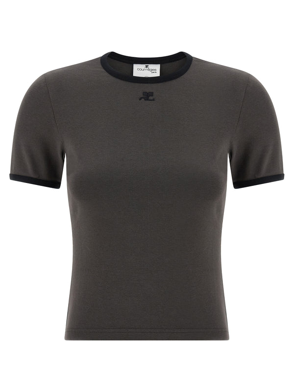 CourrèGes 100% Cotton t-shirt in gray