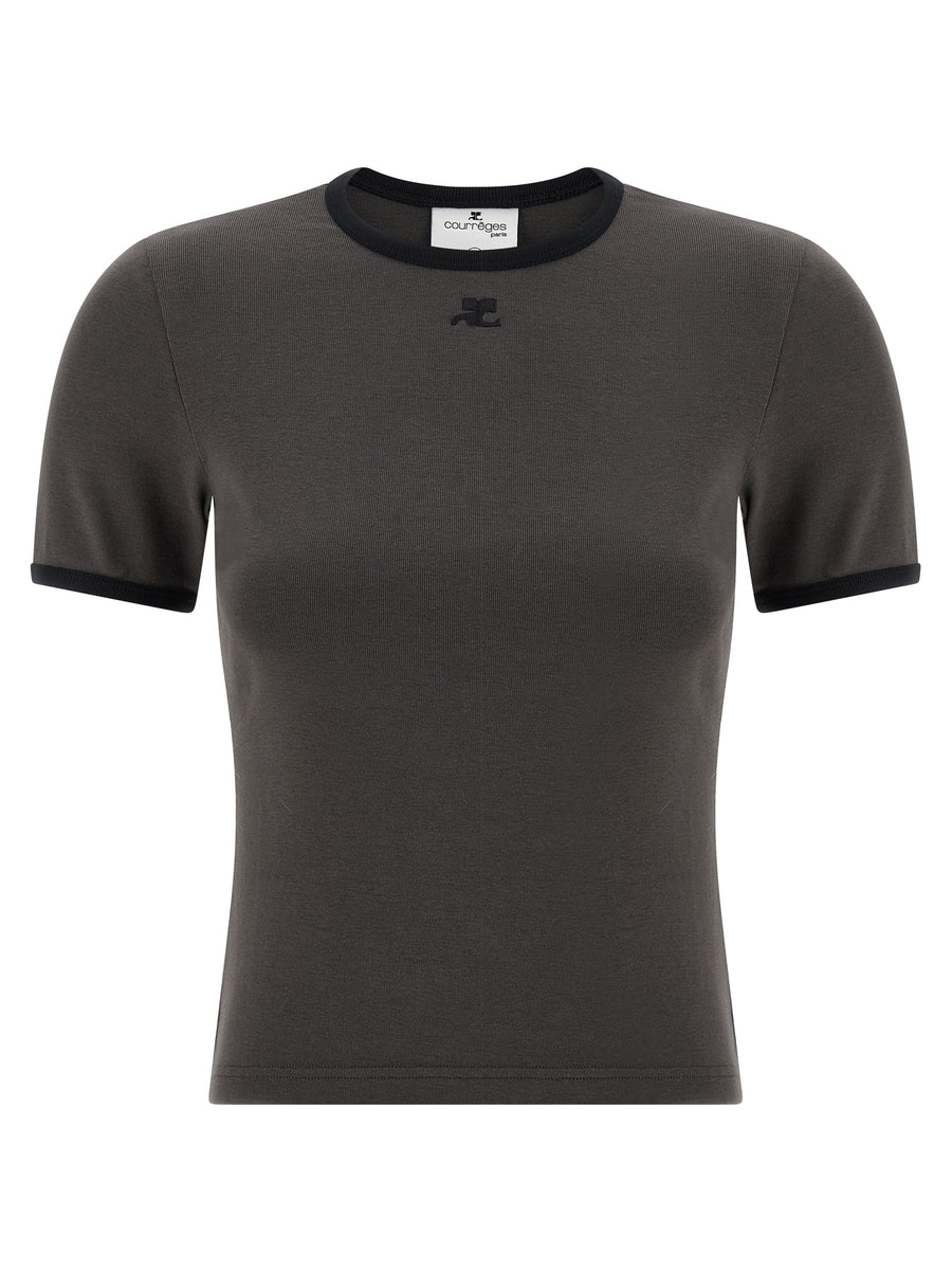 CourrèGes 100% Cotton t-shirt in gray