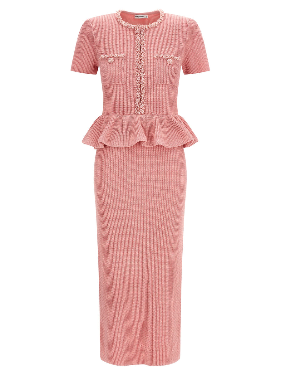 Self-Portrait 77% Polyester dress in pink