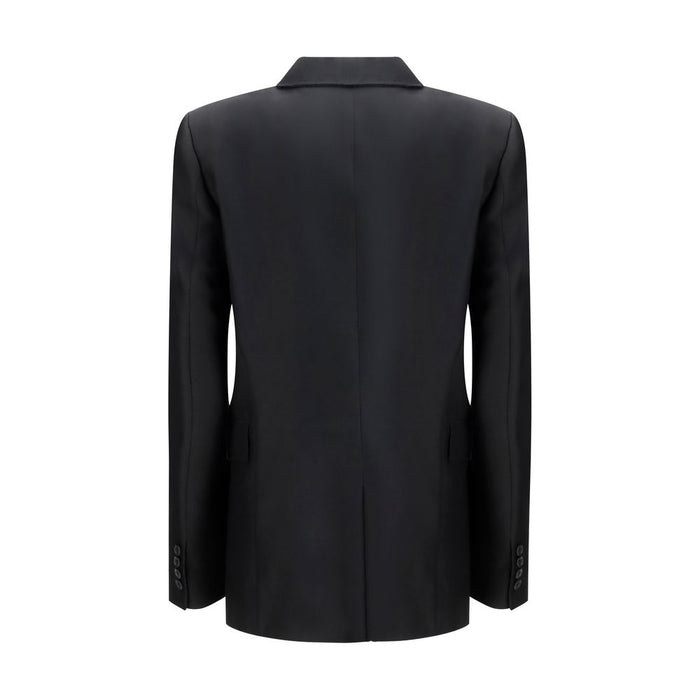 Khaite 74% Merino Wool blazer in black — view 2