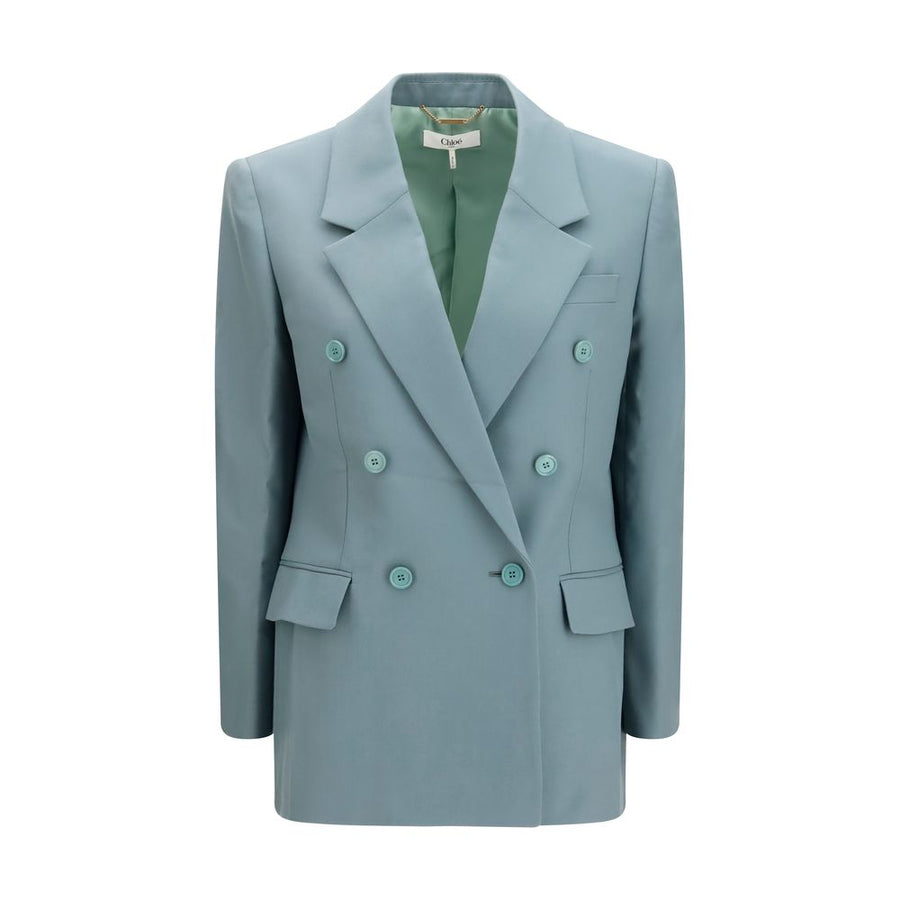 Chloé 100% Merino Wool Ovis Aries blazer in gray