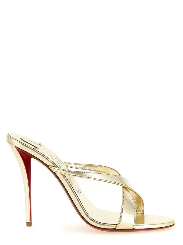 Christian Louboutin 100% Sheepskin heel in gold