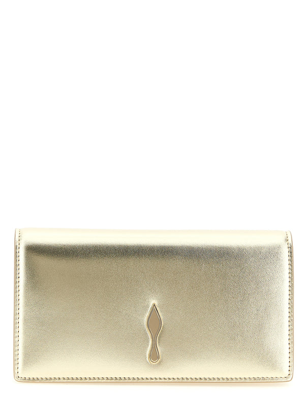 Christian Louboutin 100% sheepskin clutch in gold
