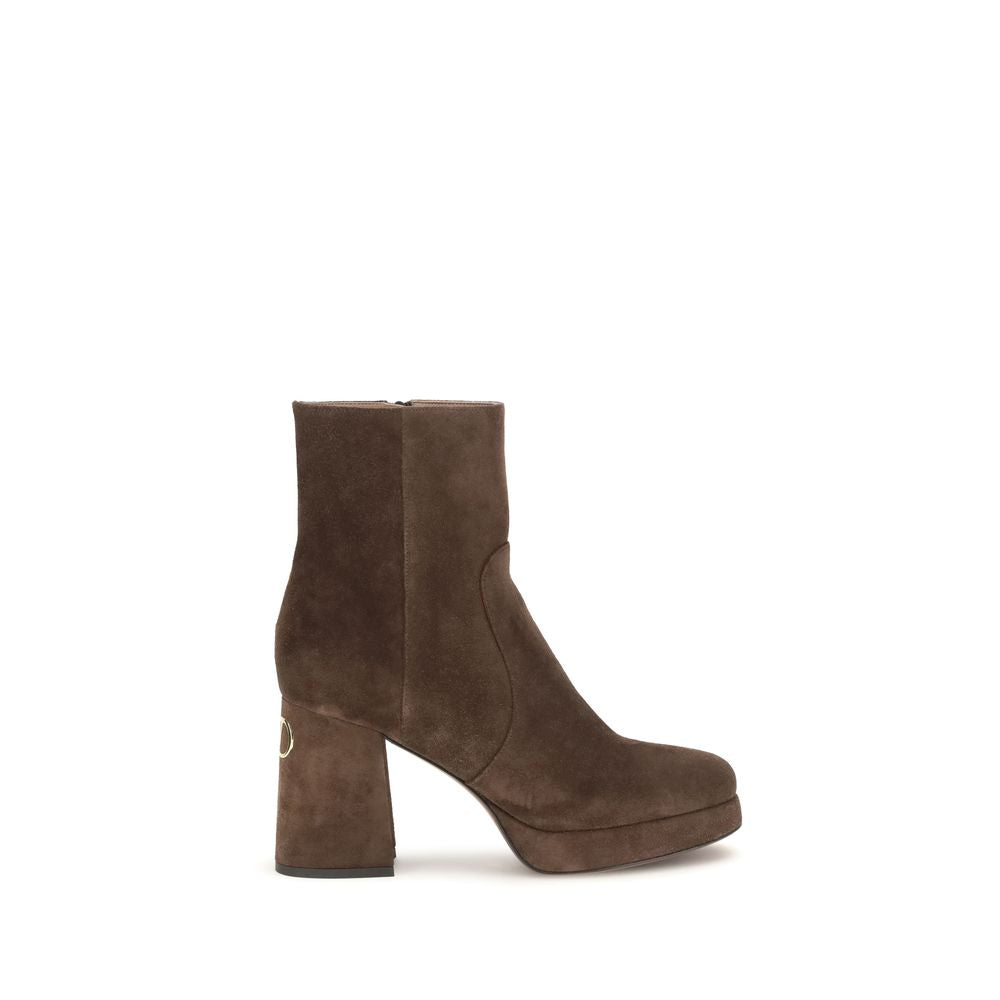Valentino Garavani 100% Calf Leather Bos Taurus ankle boot in brown
