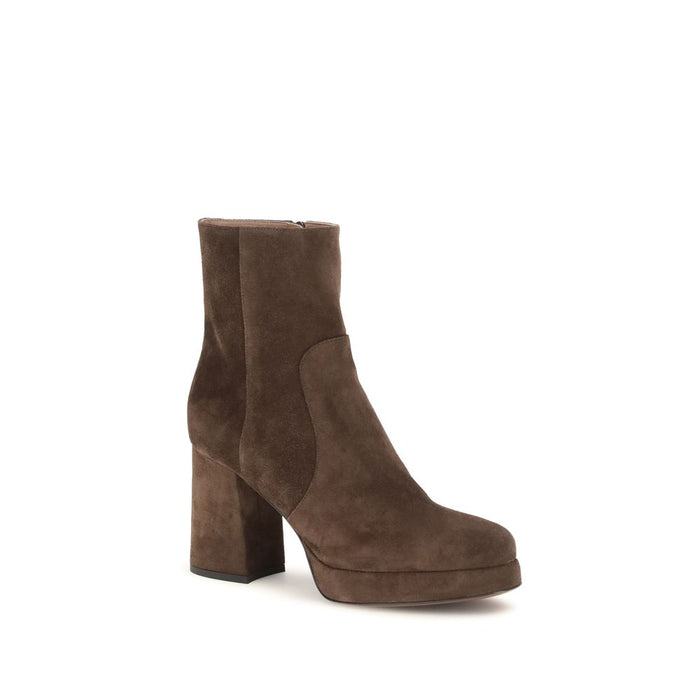 Valentino Garavani 100% Calf Leather Bos Taurus ankle boot in brown — view 2