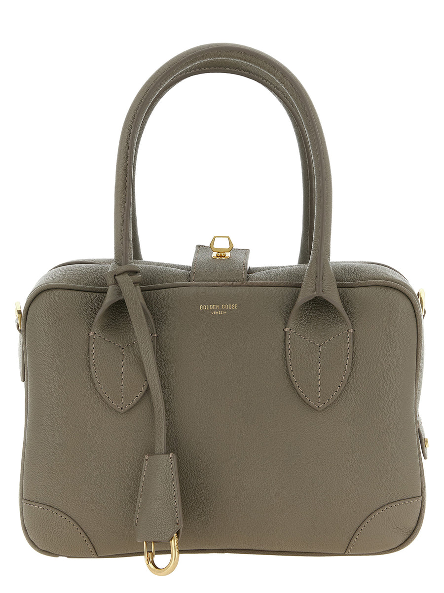 Golden Goose 100% goat leather shoulder bag in gray