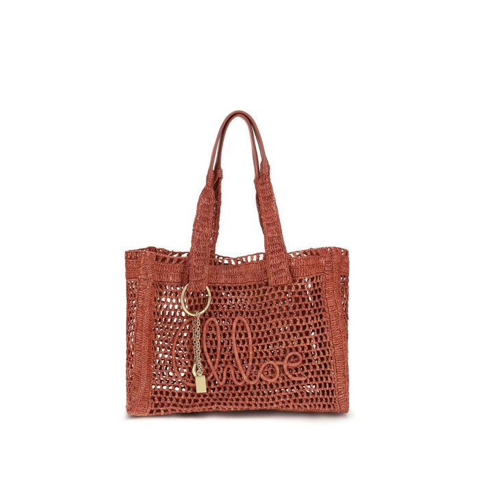 Brown Raffia Shoulder Bag