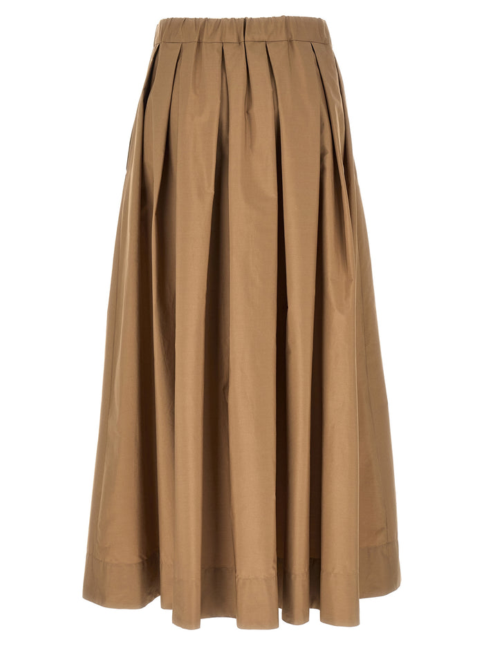 'S Max Mara 100% Cotton skirt in beige — view 2