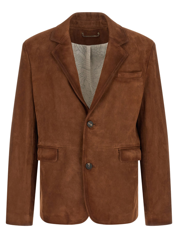 Golden Goose 100% Sheep Leather blazer in brown