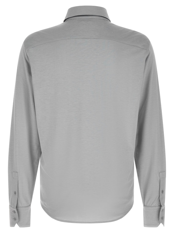 Tom Ford 60% silk shirt in gray — view 2