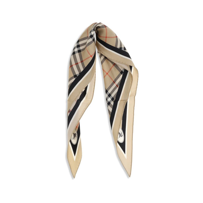 Burberry 100% Silk scarf in beige — view 2