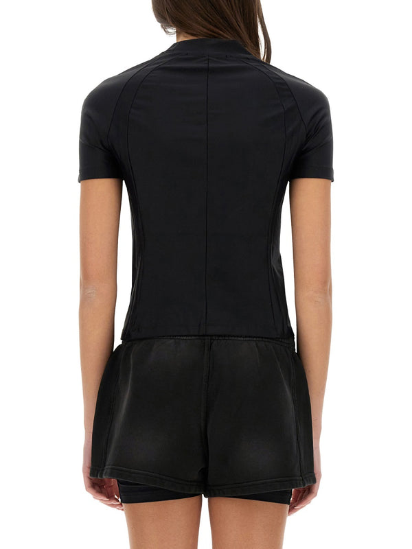 T-Shirt With Logo Black Nylon T-shirts