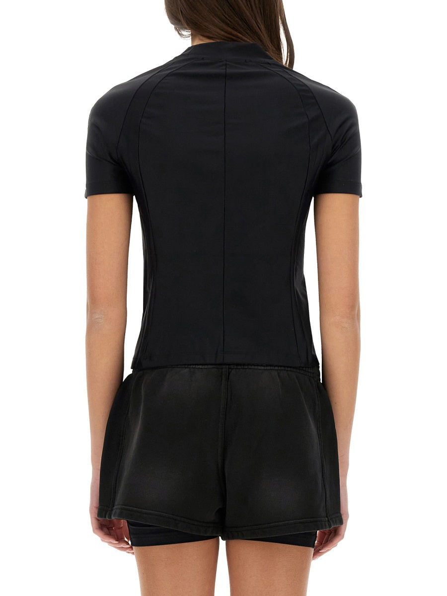 T-Shirt With Logo Black Nylon T-shirts