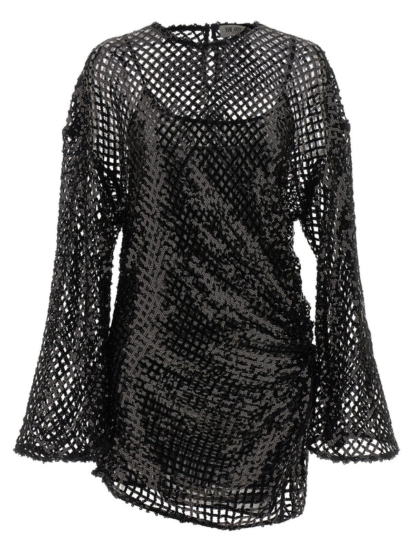The Attico 100% Polyester dress in black