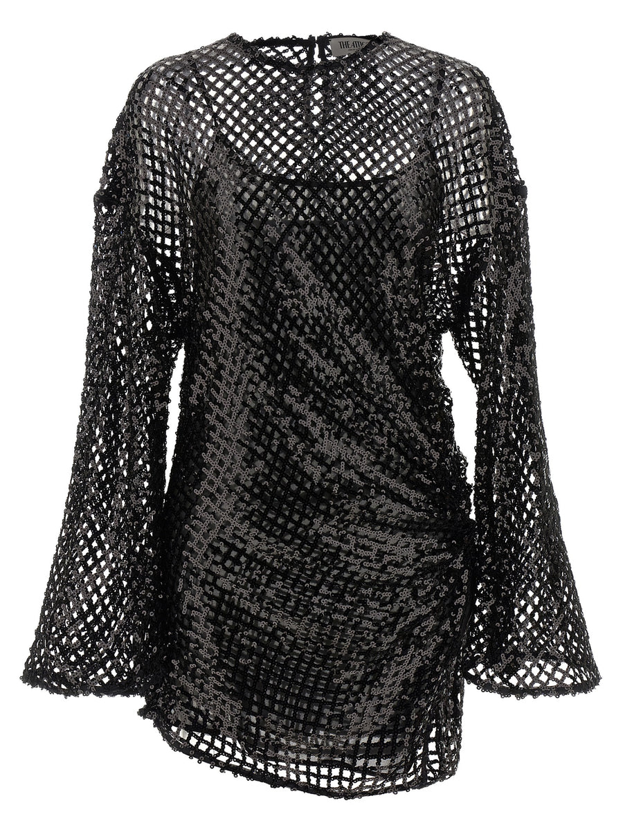 The Attico 100% Polyester dress in black