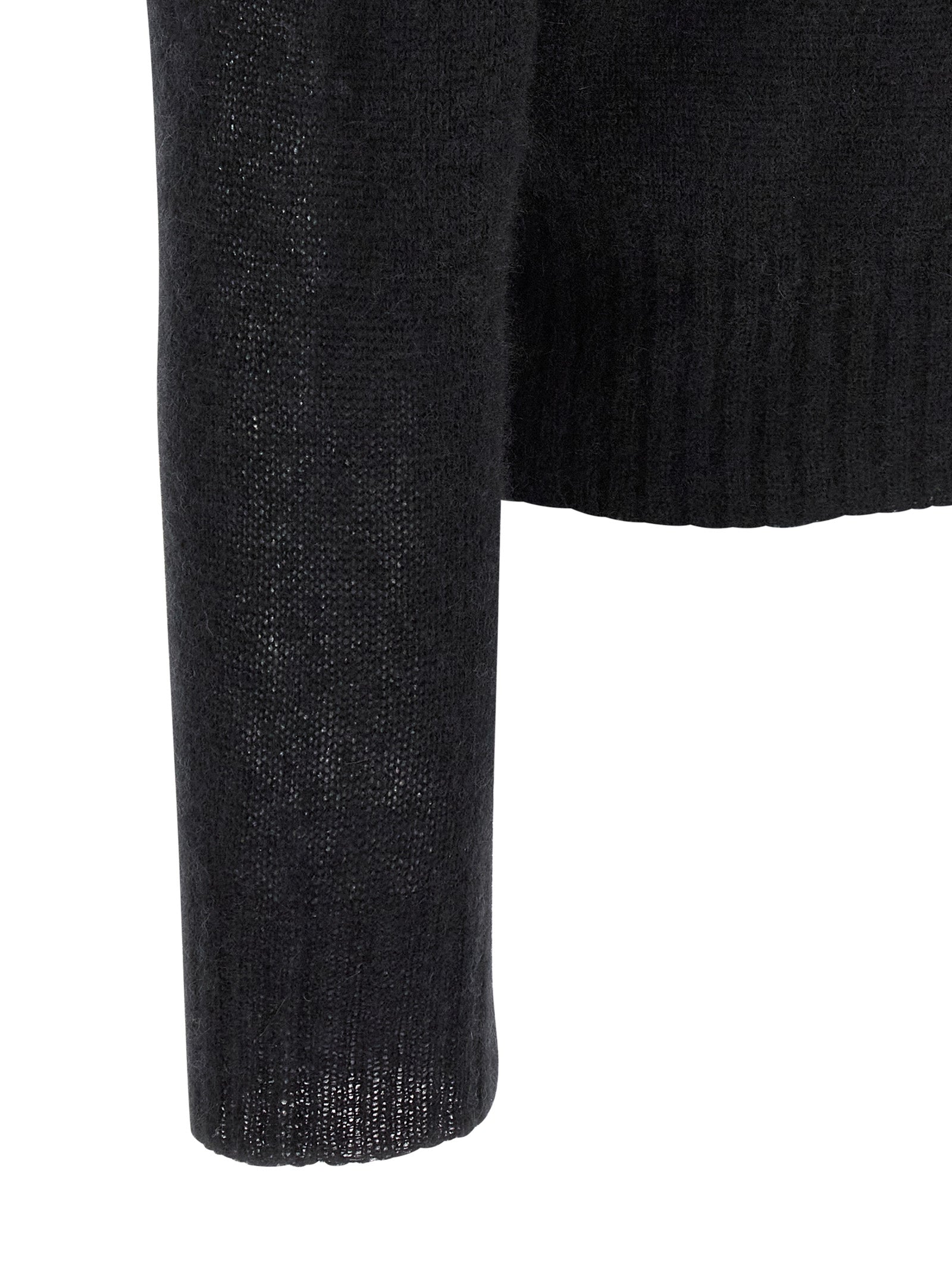 Tom Ford 74% cashmere polo sweater in black — view 4