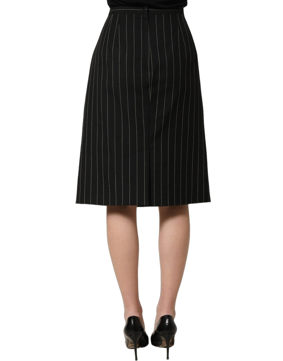 Dolce & Gabbana 100% Virgin Wool; Lining: 92% Silk skirt in black