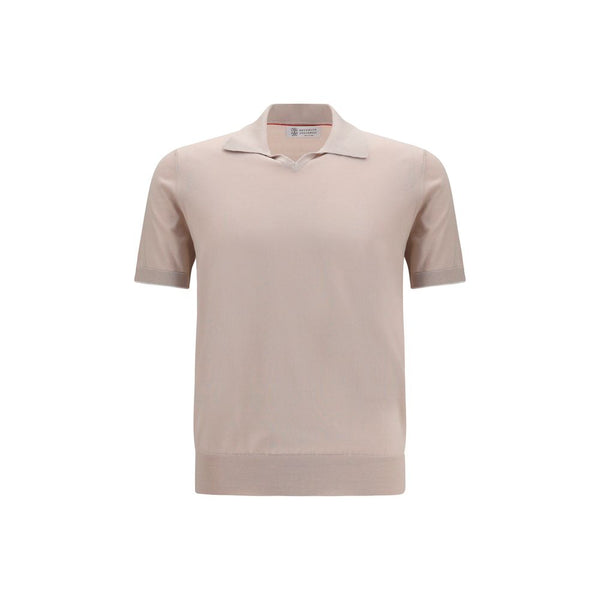 Brunello Cucinelli 100% Cotton polo shirt in beige