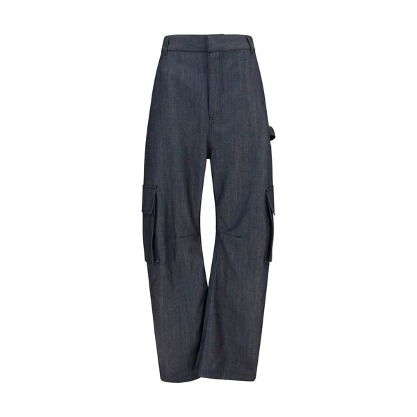 Balenciaga 100% Wool Ovis Aries cargo pants in blue