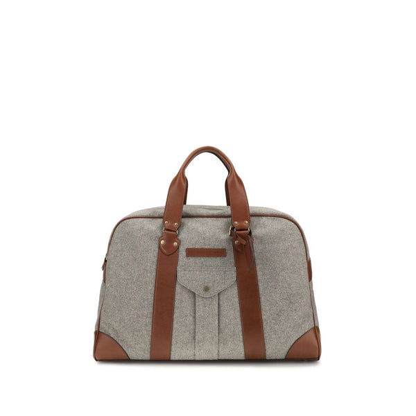 Brunello Cucinelli 70% Wool Ovis Aries travel bag in beige