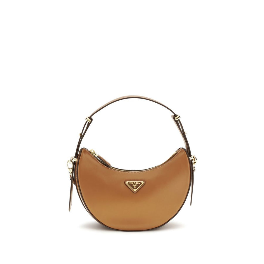 Prada 100% Calf Leather Bos Taurus shoulder bag in beige