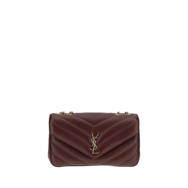 Saint Laurent 100% Lamb Leather shoulder bag in burgundy