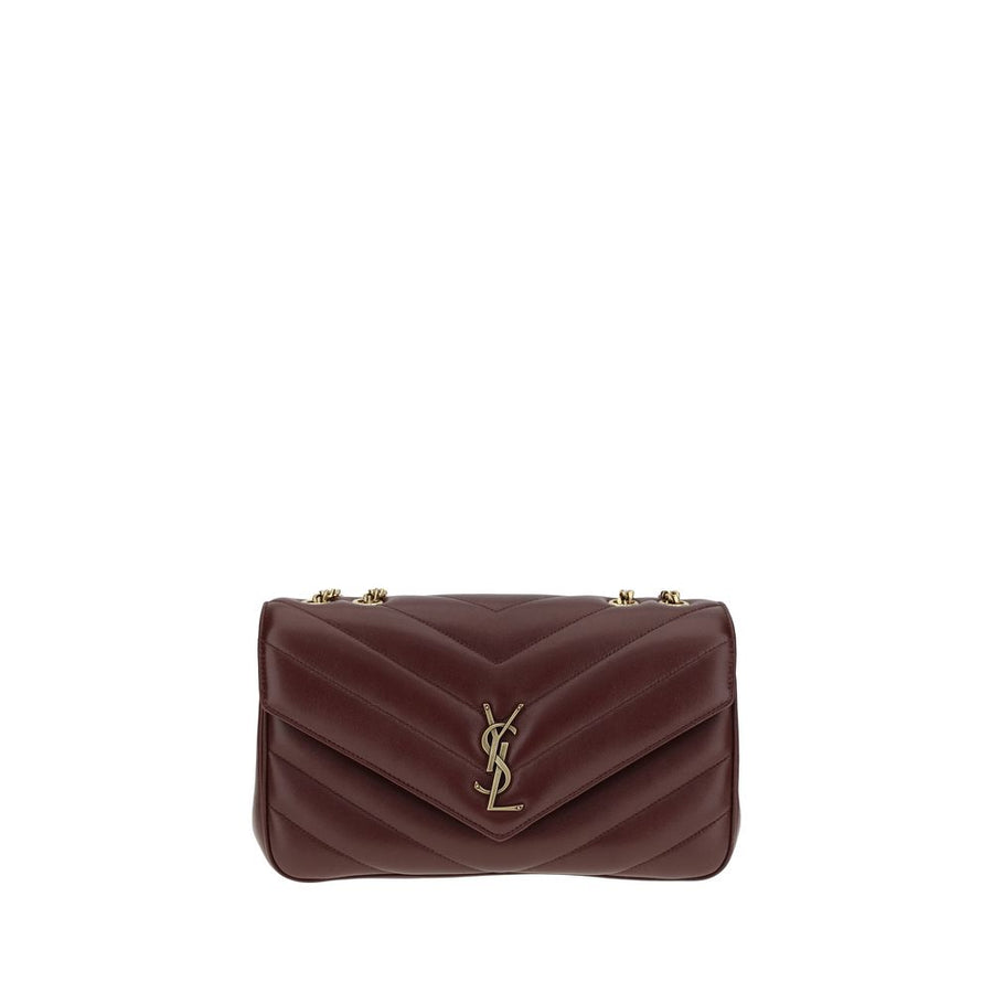 Saint Laurent 100% Lamb Leather shoulder bag in burgundy