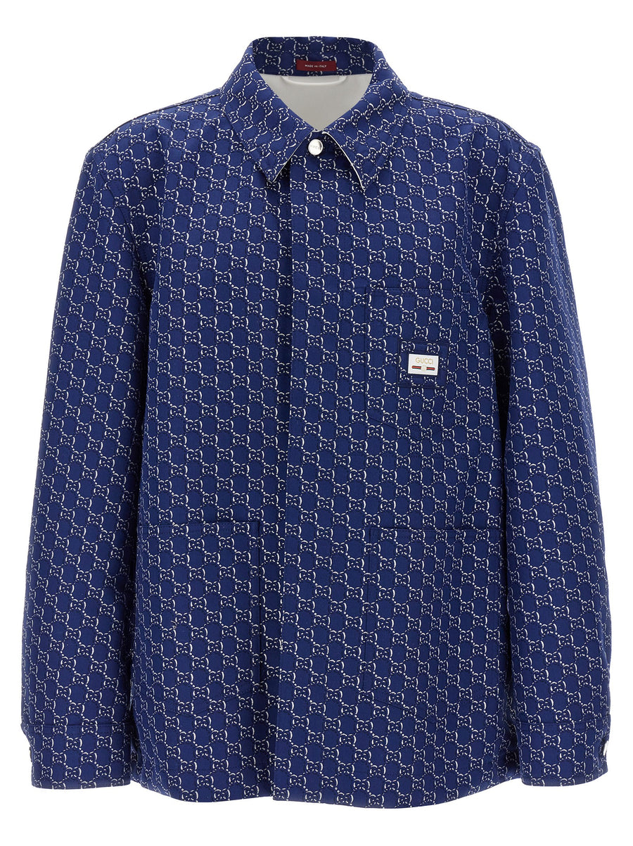 Gucci 100% cotton jacket in blue