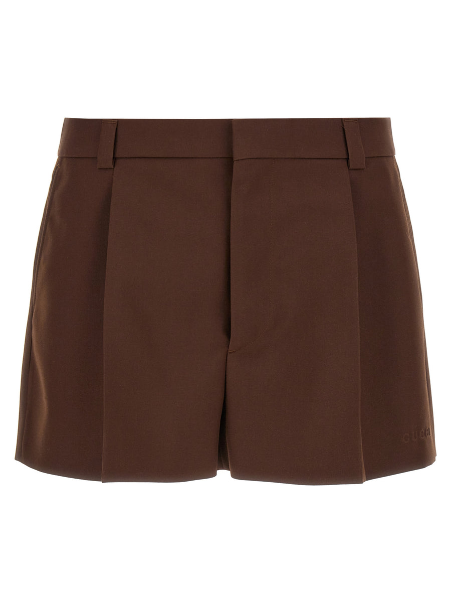 Gucci 100% wool bermuda shorts in brown