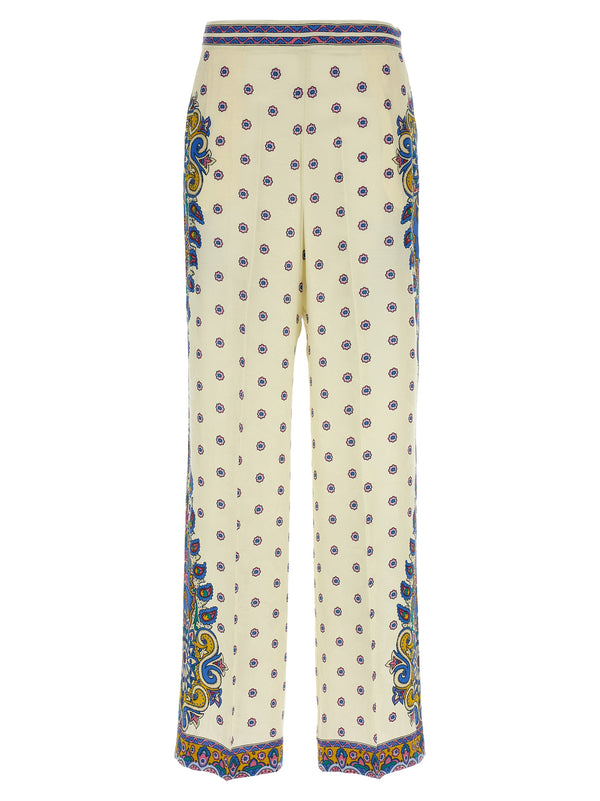 Etro 65% Viscose trouser in white