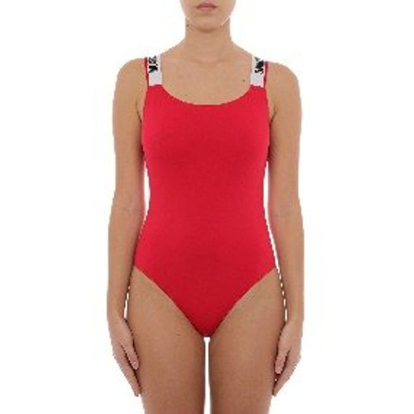 Moschino 95% Cotton swimsuit in red