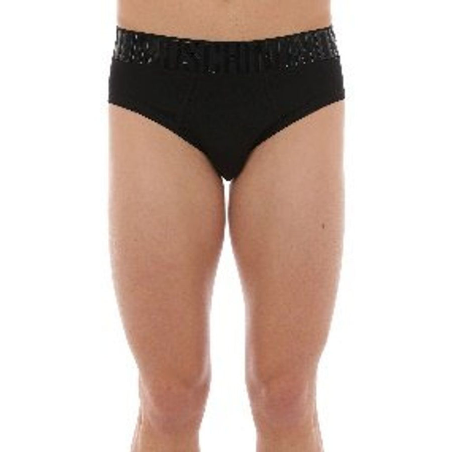 Moschino 94% cotton briefs in black