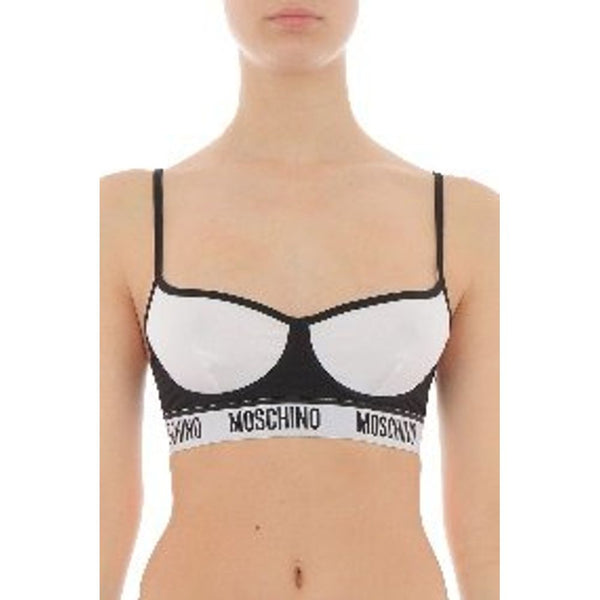 Moschino 95% Cotton bra top in white