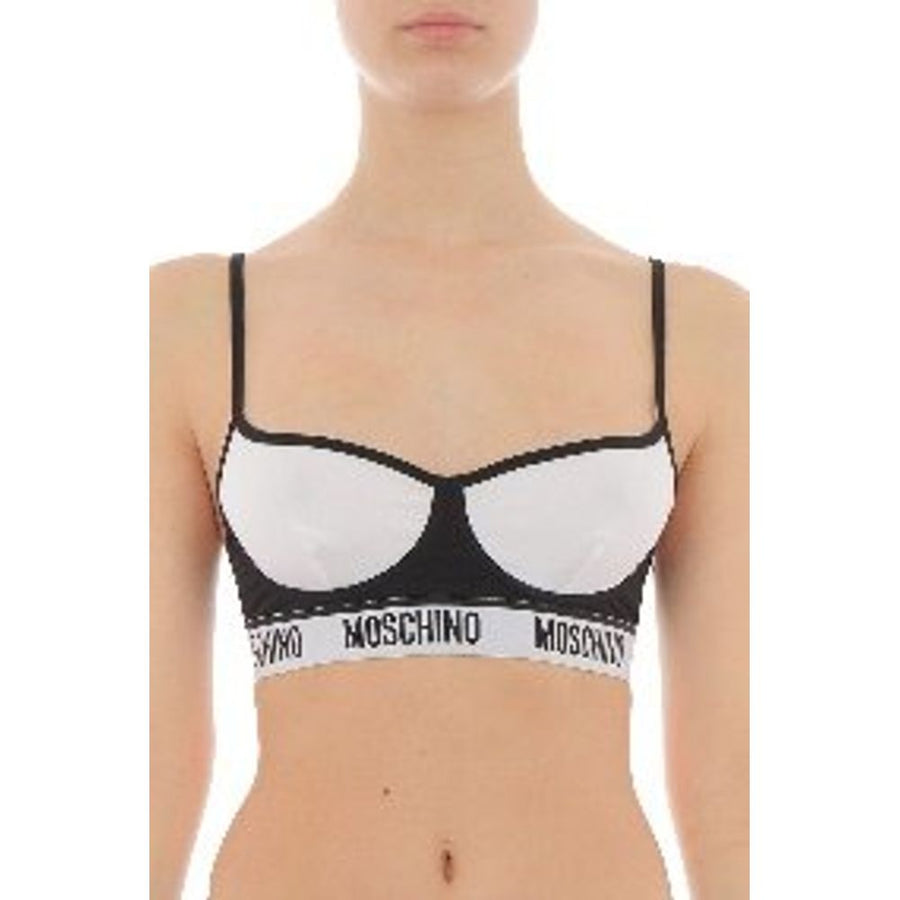 Moschino 95% Cotton bra top in white