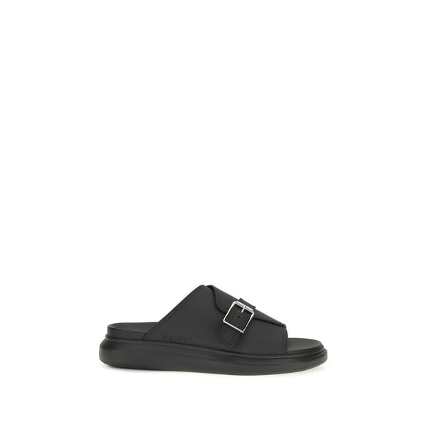 Alexander McQueen Upper: 100% Calf Leather Bos Taurus; Sole: 100% Rubber sandals in black