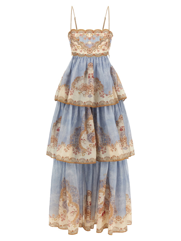 Zimmermann 72% Cotton dress in blue
