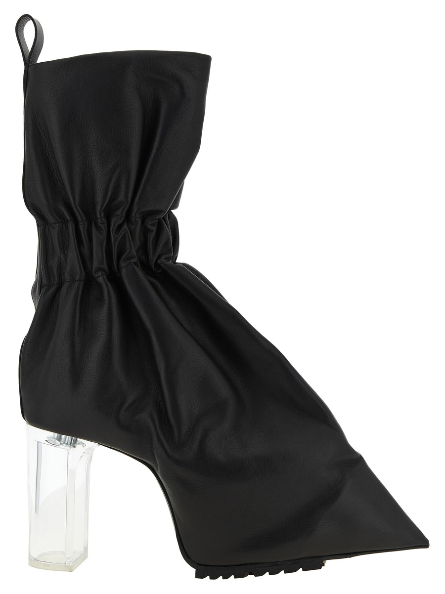 Rick Owens 100% calfskin leather (Bos Taurus) ankle boot in black