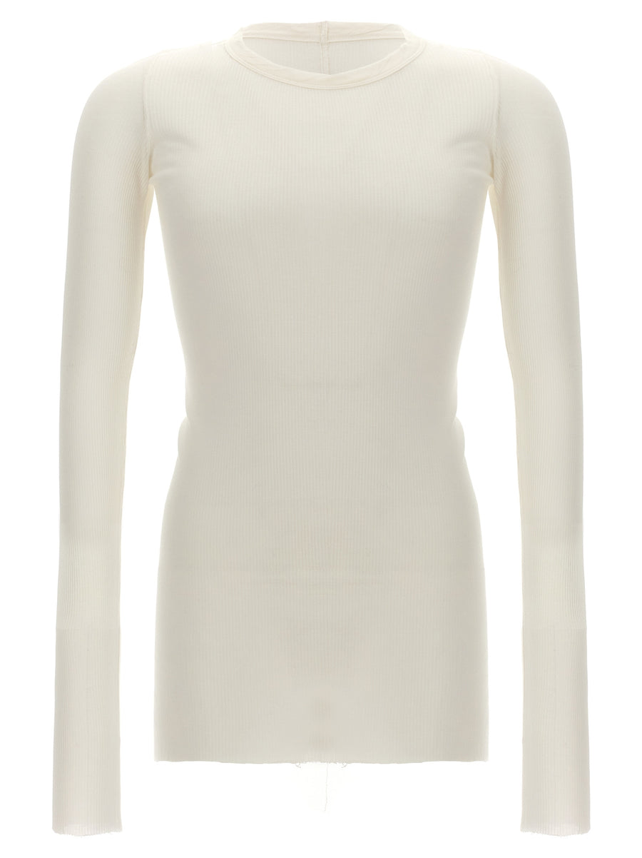 Rick Owens 88% viscose t-shirt in white