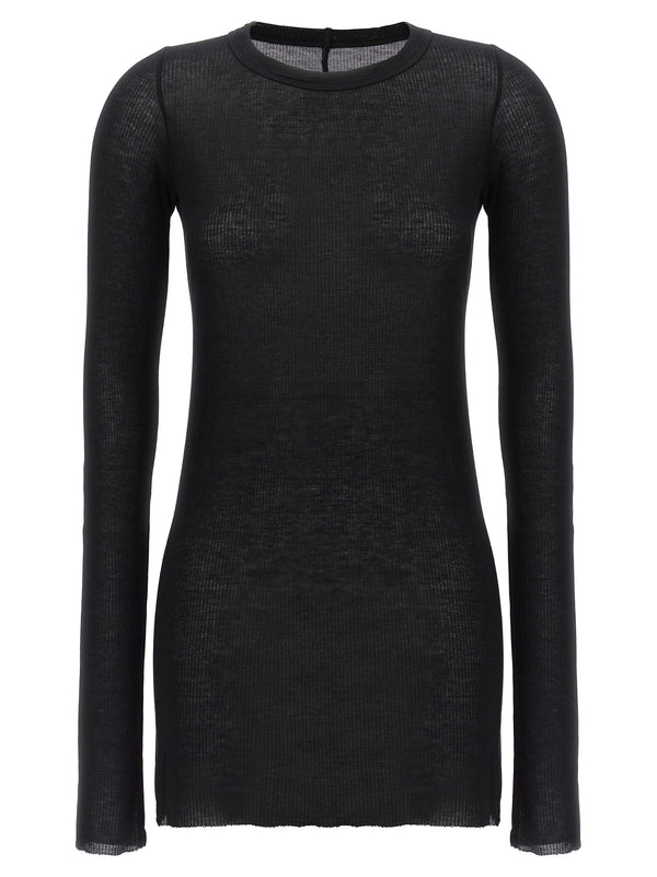 Rick Owens 88% Viscose t-shirt in black