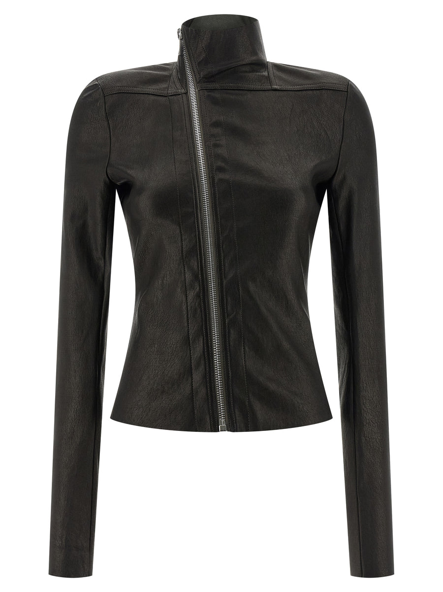 Rick Owens 65% Lamb Leather jacket in black