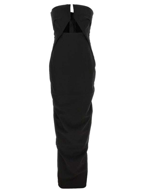 Rick Owens 87% wool dress in black