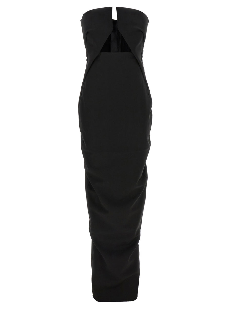 Rick Owens 87% wool dress in black
