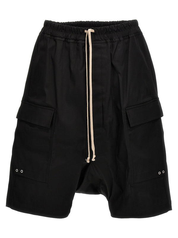 Rick Owens 97% cotton bermuda shorts in black