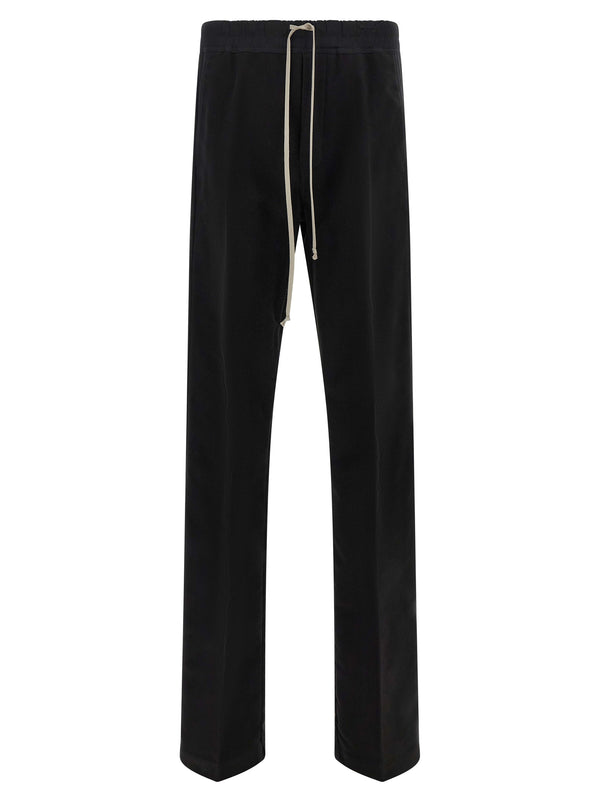 Rick Owens Heavy cotton herringbone trouser in black