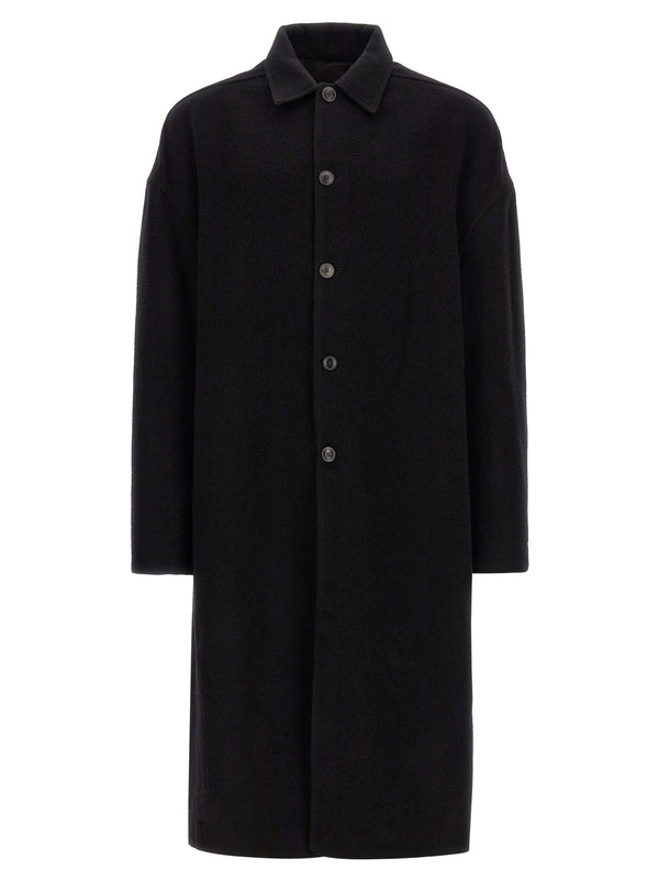 Rick Owens Virgin wool coat in black